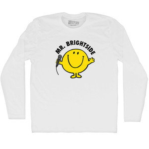 Mr. Brightside Microphone Adult Cotton Long Sleeve T-shirt - White