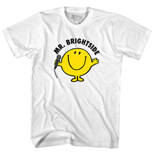 Mr. Brightside Microphone Womens Cotton Junior Cut T-Shirt - White Mr. Brightside Microphone Womens Cotton Junior Cut T-Shirt - White