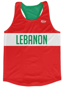 ADULT MEDIUM- Lebanon Country Finish Line Running Tank Top Racerback Track and Cross Country Singlet Jersey Made In USA - Red White- Final Sale T3 ADULT MEDIUM- Lebanon Country Finish Line Running Tank Top Racerback Track and Cross Country Singlet Jersey Made In USA - Red White- Final Sale T3