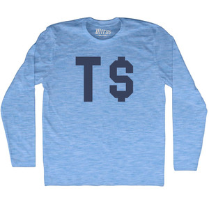 T Money Adult Tri-Blend Long Sleeve T-shirt - Athletic Blue