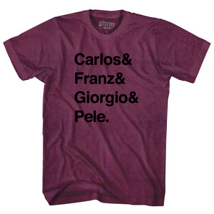 Custom Names And Sign T-shirt Adult Tri-Blend T-shirt - Athletic Cranberry
