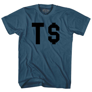 T Money Adult Cotton T-shirt - Lake Blue