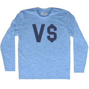 V Money Adult Tri-Blend Long Sleeve T-shirt - Athletic Blue