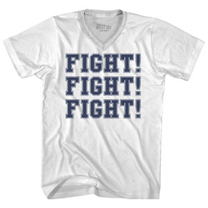 Fight Fight Fight Trump Assassination Adult Tri-Blend V-neck T-shirt - White