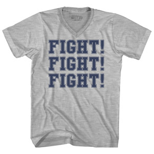 Fight Fight Fight Trump Assassination Adult Cotton V-neck T-shirt - Grey Heather