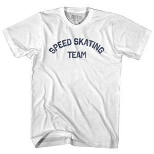 Speed Skating Team Adult Cotton T-shirt - White