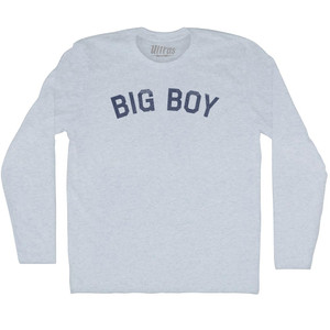 Big Boy Adult Tri-Blend Long Sleeve T-shirt - Athletic White