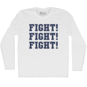Fight Fight Fight Trump Assassination Adult Cotton Long Sleeve T-shirt - White Fight Fight Fight Trump Assassination Adult Cotton Long Sleeve T-shirt - White