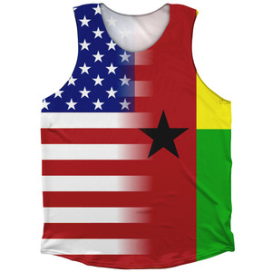 American Flag And Guinea-Bissau Flag Combination Athletic Tank Top American Flag And Guinea-Bissau Flag Combination Athletic Tank Top