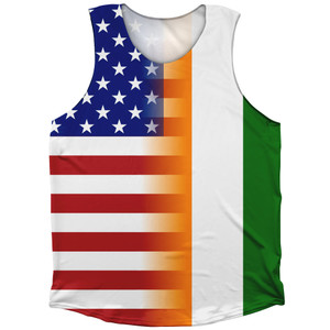 American Flag And Cote d'Ivoire Flag Combination Athletic Tank Top American Flag And Cote d'Ivoire Flag Combination Athletic Tank Top