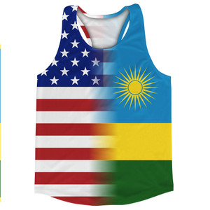 American Flag And Rwanda Flag Combination Running Racerback Singlet Track Tank Top American Flag And Rwanda Flag Combination Running Racerback Singlet Track Tank Top