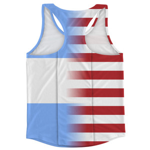 American Flag And Argentina Flag Combination Running Racerback Singlet Track Tank Top