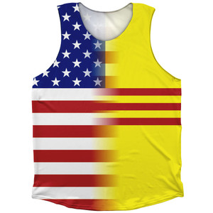 American Flag And South Vietnam Flag Combination Athletic Tank Top American Flag And South Vietnam Flag Combination Athletic Tank Top