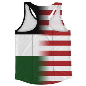 American Flag And Palestine Flag Combination Running Racerback Singlet Track Tank Top American Flag And Palestine Flag Combination Running Racerback Singlet Track Tank Top