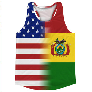 American Flag And Bolivia Flag Combination Running Racerback Singlet Track Tank Top American Flag And Bolivia Flag Combination Running Racerback Singlet Track Tank Top