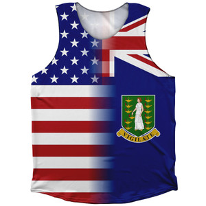 American Flag And British Virgin Islands Flag Combination Athletic Tank Top American Flag And British Virgin Islands Flag Combination Athletic Tank Top