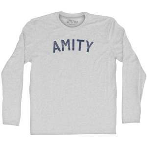 Amity Adult Cotton Long Sleeve T-shirt - Grey Heather