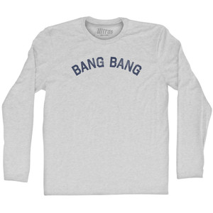 Bang Bang Adult Cotton Long Sleeve T-shirt - Grey Heather