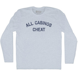 All Casinos Cheat Adult Tri-Blend Long Sleeve T-shirt - Athletic White
