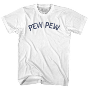 Pew Pew Adult Cotton T-shirt - White