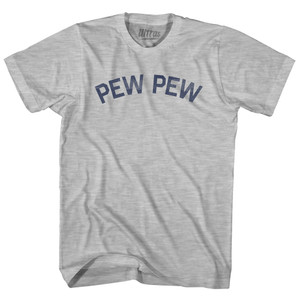 Pew Pew Womens Cotton Junior Cut T-Shirt - Grey Heather