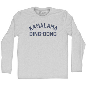 Kamalama Ding-dong Adult Cotton Long Sleeve T-shirt - Grey Heather