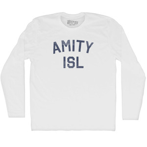 Amity ISL Adult Cotton Long Sleeve T-shirt - White
