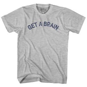 Get A Brain Youth Cotton T-shirt - Grey Heather