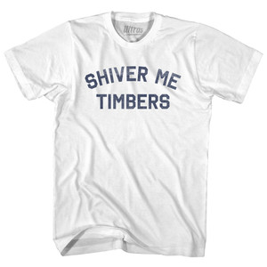 Shiver Me Timbers Womens Cotton Junior Cut T-Shirt - White
