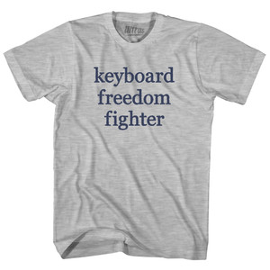 Keyboard Freedom Fighter Rage Font Youth Cotton T-shirt - Grey Heather