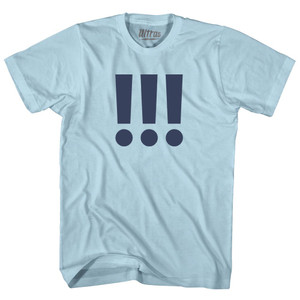 Exclamation Points Adult Cotton T-shirt - Light Blue