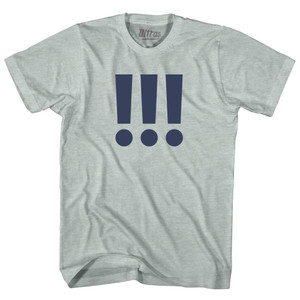 Exclamation Points Adult Tri-Blend T-shirt - Athletic Cool Grey