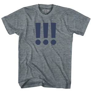 Exclamation Points Womens Tri-Blend Junior Cut T-Shirt - Athletic Grey