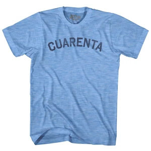 Cuarenta Adult Tri-Blend T-shirt - Athletic Blue