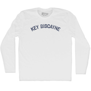 Key Biscayne Adult Cotton Long Sleeve T-shirt - White