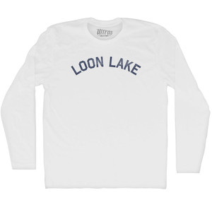 Loon Lake Adult Cotton Long Sleeve T-shirt - White