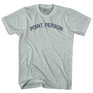 Point Person Adult Tri-Blend T-shirt - Athletic Cool Grey
