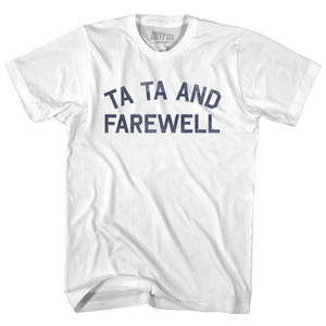 Ta ta and Farewell Jack Karlson Womens Cotton Junior Cut T-Shirt - White Ta ta and Farewell Jack Karlson Womens Cotton Junior Cut T-Shirt - White