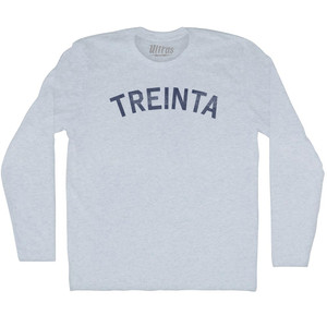Treinta Adult Tri-Blend Long Sleeve T-shirt - Athletic White