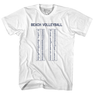 Beach Volleyball Switch Every 7 Points Scoring Chart Youth Cotton T-shirt - White