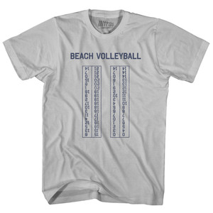 Beach Volleyball Switch Every 7 Points Scoring Chart Adult Cotton T-shirt - Cool Grey