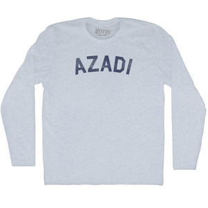 Azadi Adult Tri-Blend Long Sleeve T-shirt - Athletic White