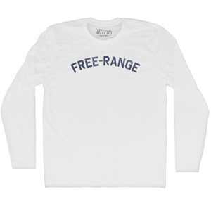 Free-range Adult Cotton Long Sleeve T-shirt - White