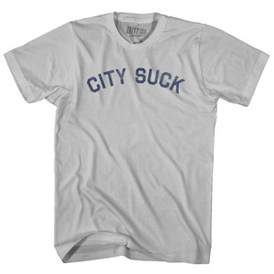 City Suck Adult Cotton T-shirt - Cool Grey