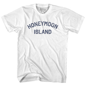 Honeymoon Island Womens Cotton Junior Cut T-Shirt - White