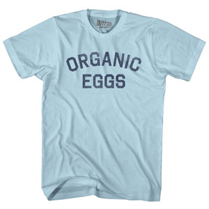 Organic Eggs Adult Cotton T-shirt - Light Blue