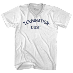 Termination Dust Adult Tri-Blend V-neck T-shirt - White