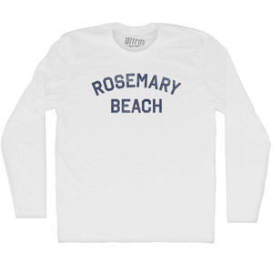 Rosemary Beach Adult Cotton Long Sleeve T-shirt - White