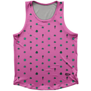 Tequila Pattern Athletic Sport Tank Top Made In USA - Hot Pink
