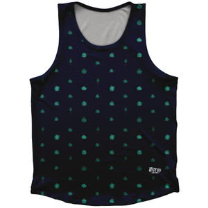 Tequila Pattern Athletic Sport Tank Top Made In USA - Navy Blue